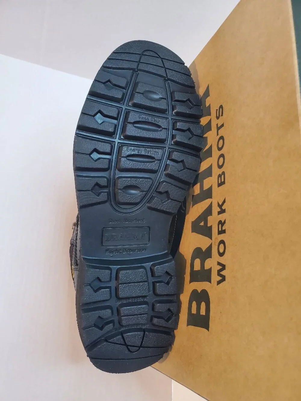 NEW Brahma Men's GUS 2.0 Wide Width Steel Toe Work Boots in Black
